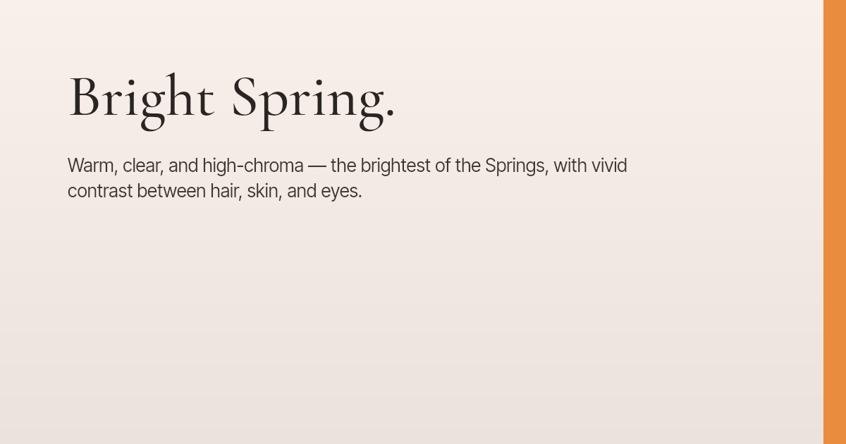Ffd400 Bright Spring — colour season & palette · The Colour Doc